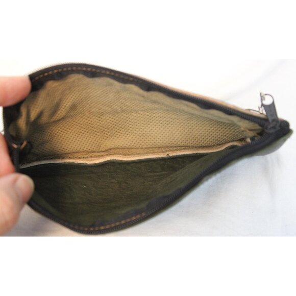 Peruvian Peru Leather Pouch Wallet tooled Native Llama Machu Picchu Zipper - Picture 4 of 5